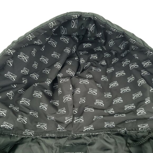 Grunt Style Jacket Men Large Puffer Full Zip Packable Black Hooded Quilted NWOT - Picture 4 of 12